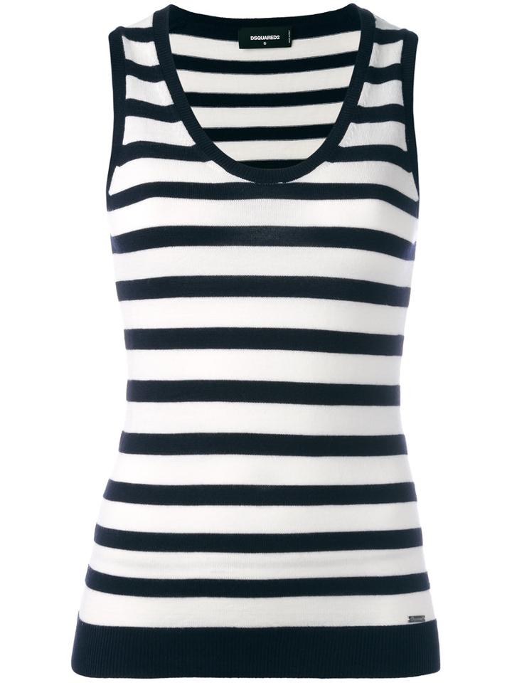 Dsquared2 Striped Tank Top, Women's, Size: Xs, Blue, Wool