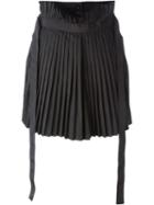 Sacai Pleated Skirt, Women's, Size: 2, Black, Polyester/cotton