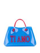 Alberta Ferretti Ti Amo Shopping Tote Bag - Blue