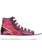 Roberto Cavalli Lightning Bolt Patch Sneakers
