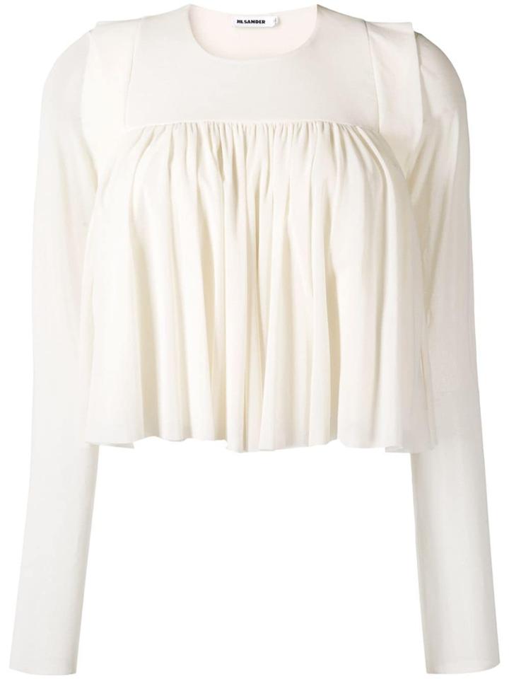 Jil Sander Cropped Blouse - White