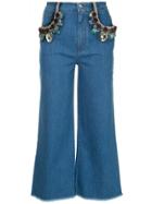 Dolce & Gabbana Crystal-embellished Jeans - Blue