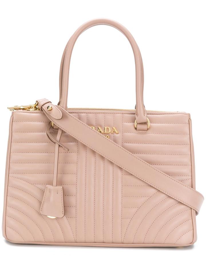 Prada Quilted Tote - Neutrals