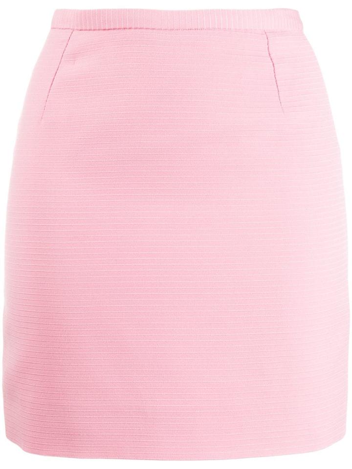 Versace Vintage 1990's Ribbed Mini Skirt - Pink