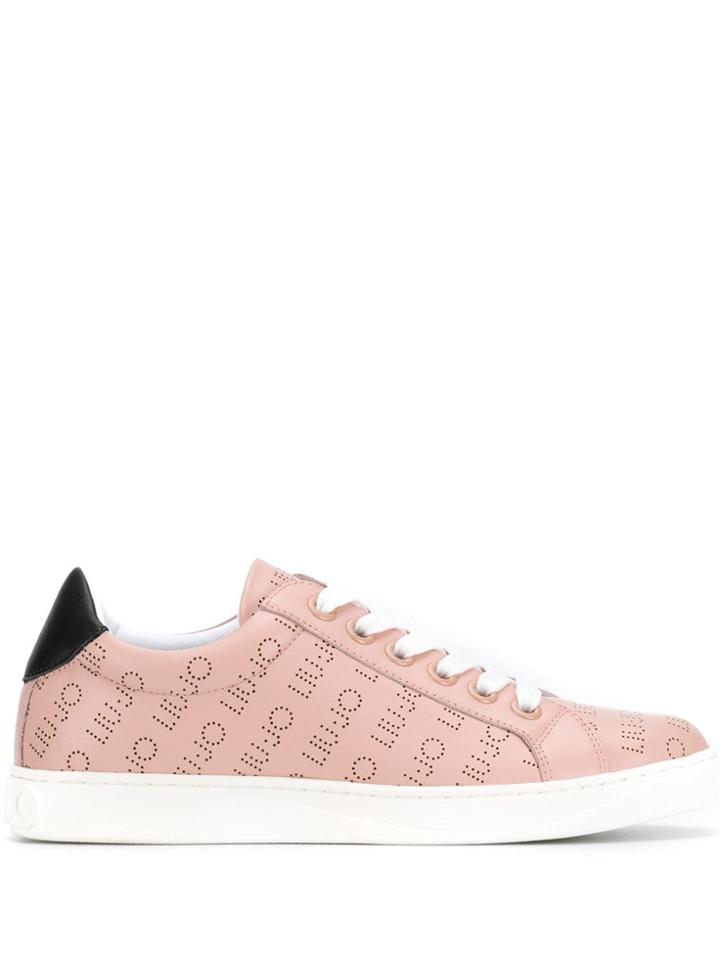 Liu Jo Perforated Logo Sneakers - Pink