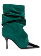 Marc Ellis Ruched Pointed Boots - Green
