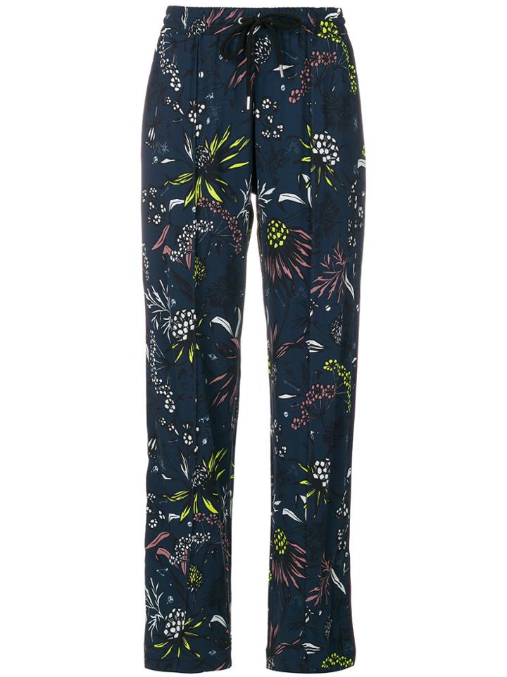 Markus Lupfer Embroidered Tailored Trousers - Blue