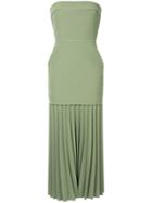 Dion Lee Pleated Strapless Dress - Green