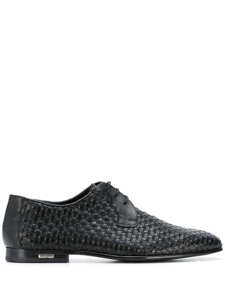 Baldinini Interwoven Derby Shoes - Black