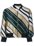 Carven Jacquard Stripe Bomber Jacket - Multicolour