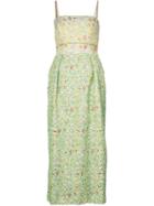 By. Bonnie Young - Floral Jacquard Textured Dress - Women - Silk/polyester - 4, Green, Silk/polyester