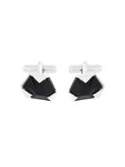 Lanvin Polished Encased Stone Cufflinks - Metallic