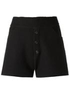 Textured Shorts, Women's, Size: 40, Black, Cotton/elastodiene/polyester, Lilly Sarti