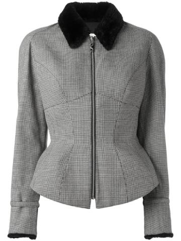 Thierry Mugler Pre-owned Houndstooth Jacket - Black