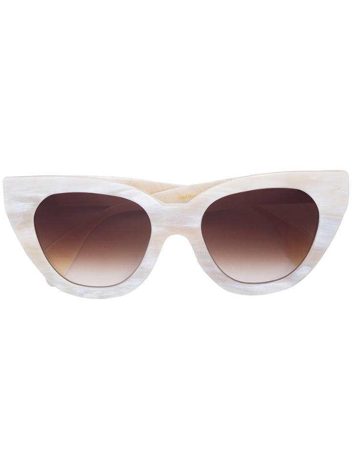 Oscar De La Renta Holly Sunglasses - White