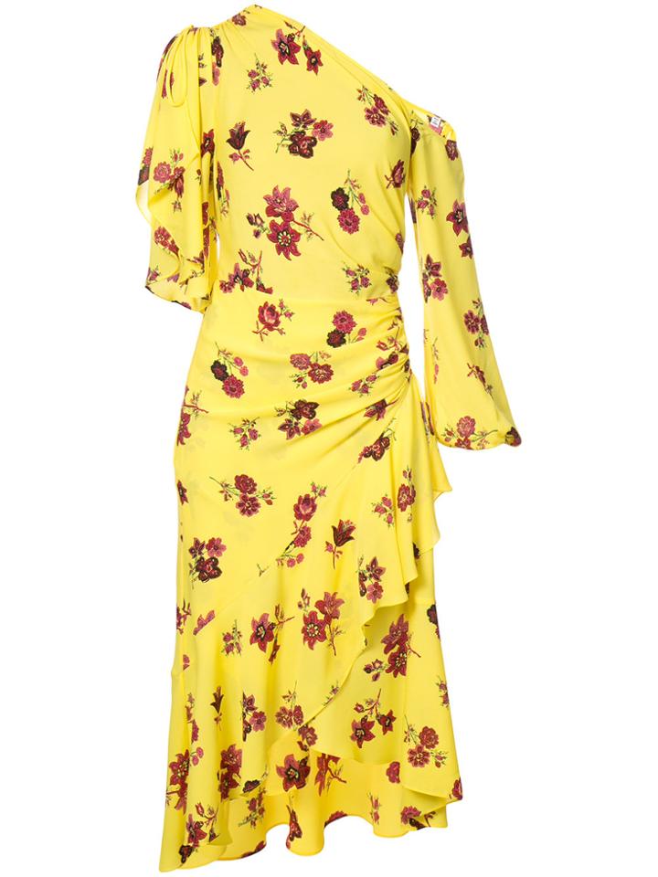 A.l.c. Draped Floral Dress - Yellow & Orange