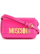 Moschino Branded Shoulder Bag - Pink & Purple