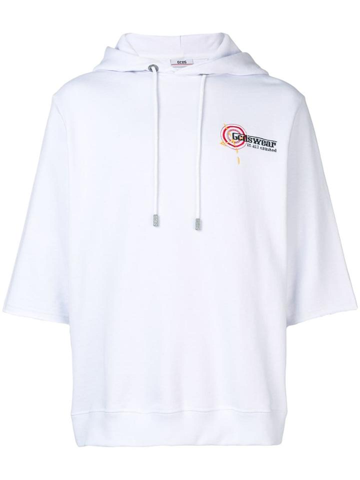 Gcds Ss Plain Hoodie - White
