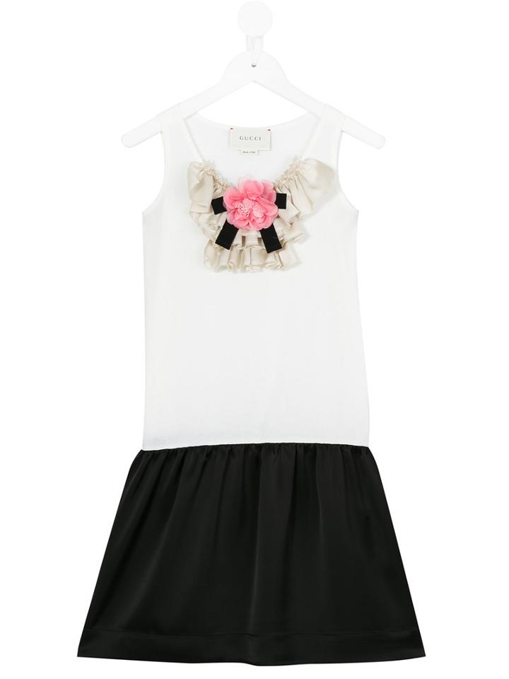 Gucci Kids - Floral Dress - Kids - Cotton/polyester/spandex/elastane/triacetate - 12 Yrs, White