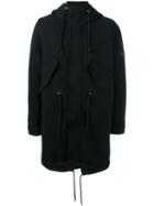 Diesel Double Drawstring Coat, Men's, Size: Medium, Black, Cotton/polyester
