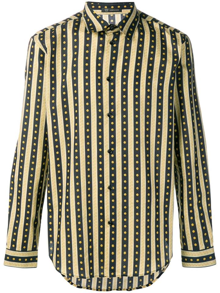 Versace Greca Key Print Shirt - Black