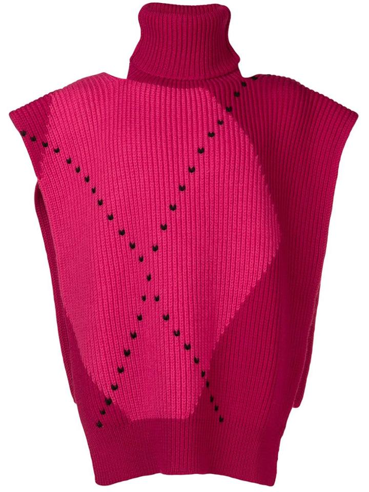 Raf Simons Roll Neck Jumper - Red