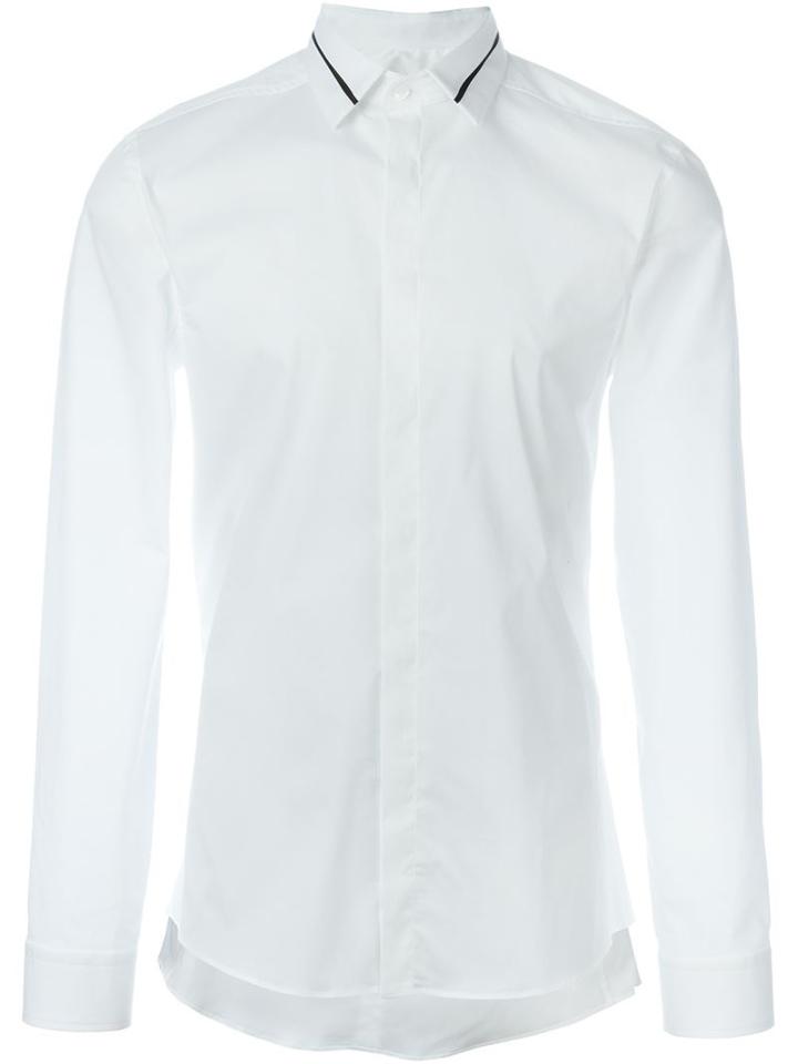 Les Hommes Collar Stripe Shirt