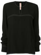 Marni Long-sleeve Flared Blouse - Black