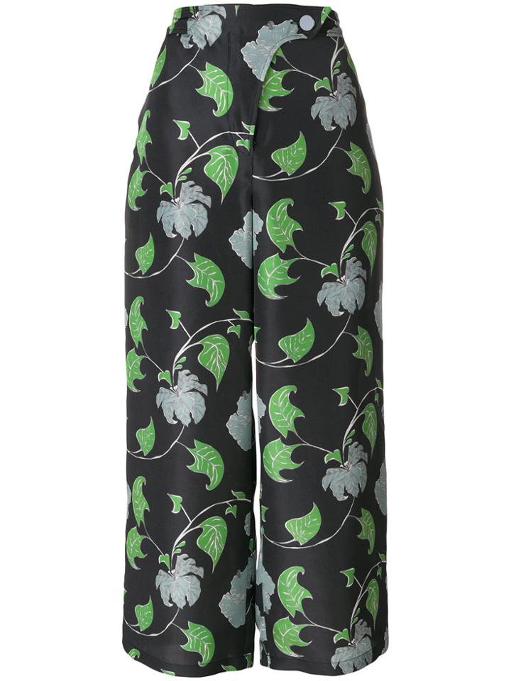 Christian Wijnants Cropped Printed Trousers - Grey