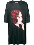 Yohji Yamamoto Face Print T-shirt - Grey
