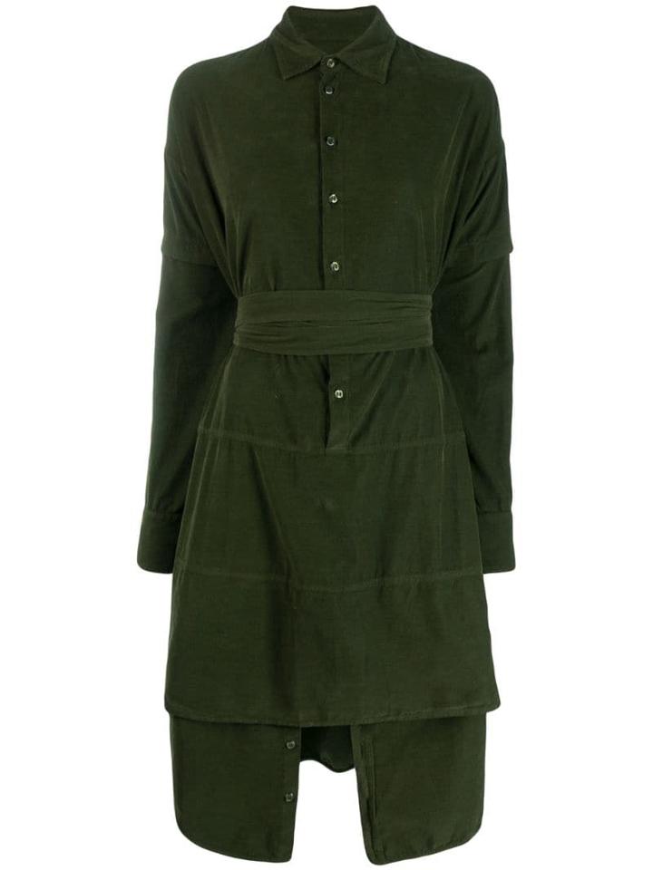 Dsquared2 Wrap Waist Shirt Dress - Green
