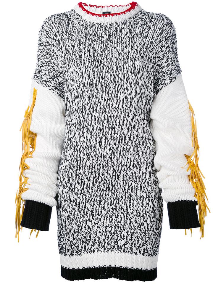 Joseph - Tassel Sleeve Jumper - Women - Cotton/polyamide - M, White, Cotton/polyamide