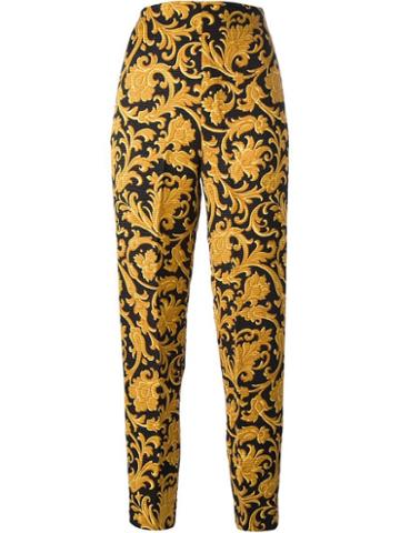 Istante By Gianni Versace Vintage Baroque Print Trousers
