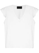 Andrea Bogosian Lace Trimming Pleasure T-shirt - White