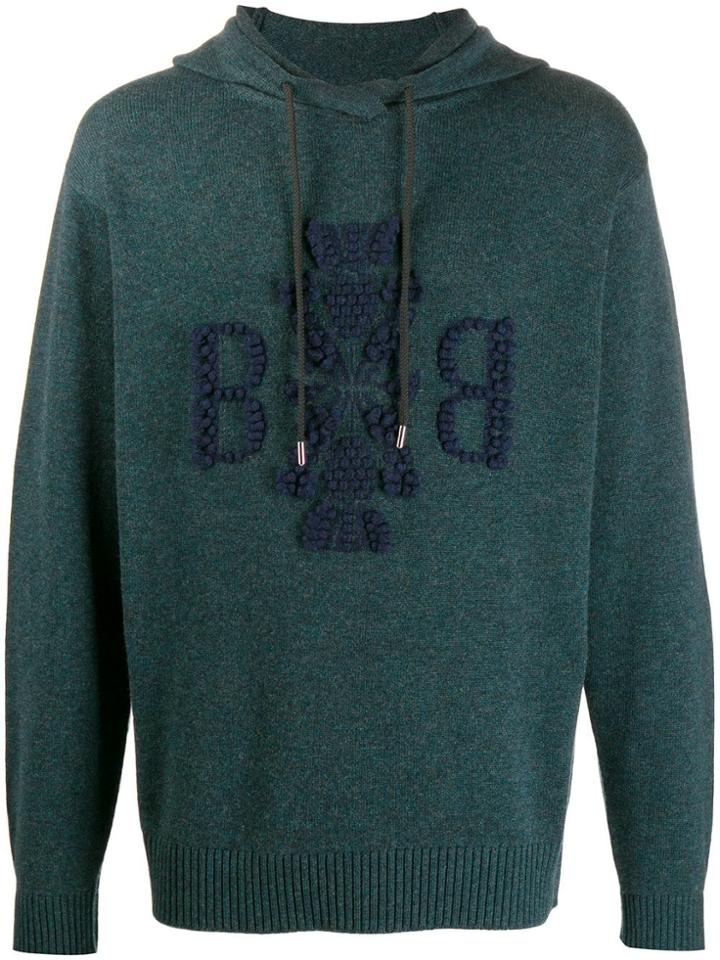 Barrie 3d Logo Hooded Jumper - Blue