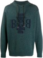 Barrie 3d Logo Hooded Jumper - Blue