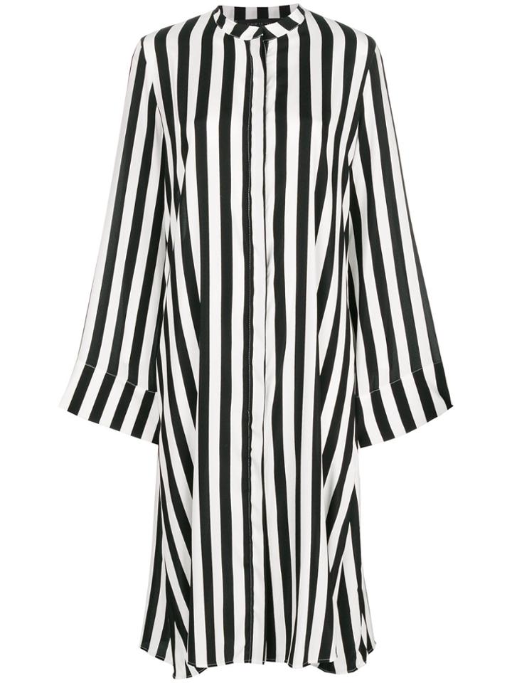 Federica Tosi Striped Shirt Dress - Black