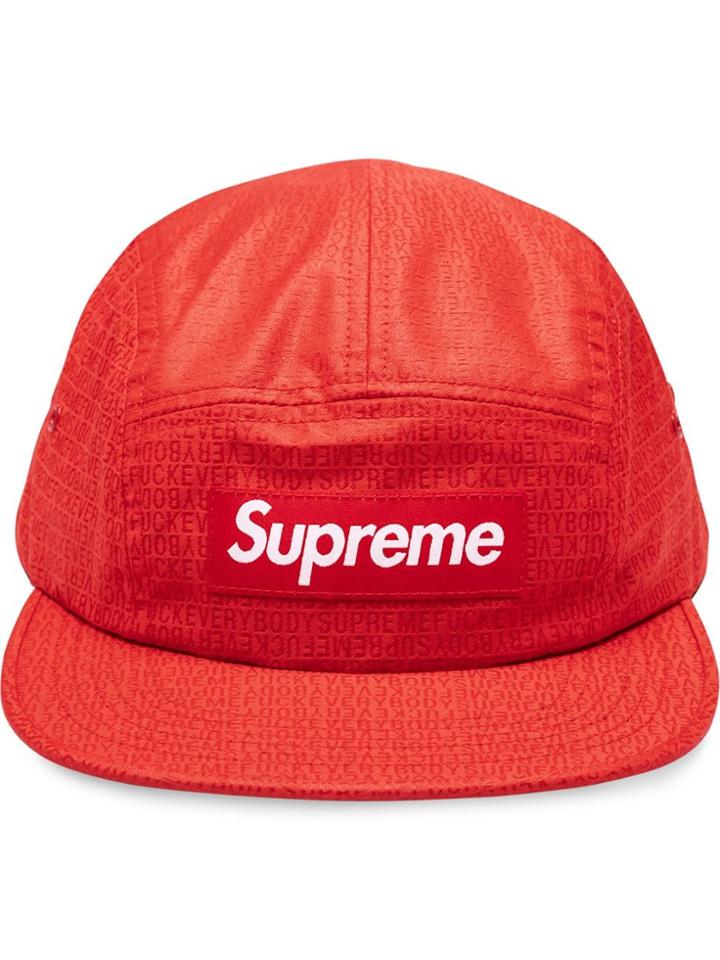Supreme F*ck Everybody Jacquard Camp Cap - Red