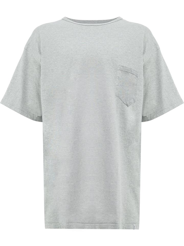 Facetasm - Contrast Panel Loose Fit T-shirt - Men - Cotton - One Size, Grey, Cotton