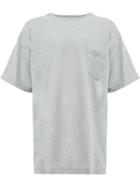 Facetasm - Contrast Panel Loose Fit T-shirt - Men - Cotton - One Size, Grey, Cotton