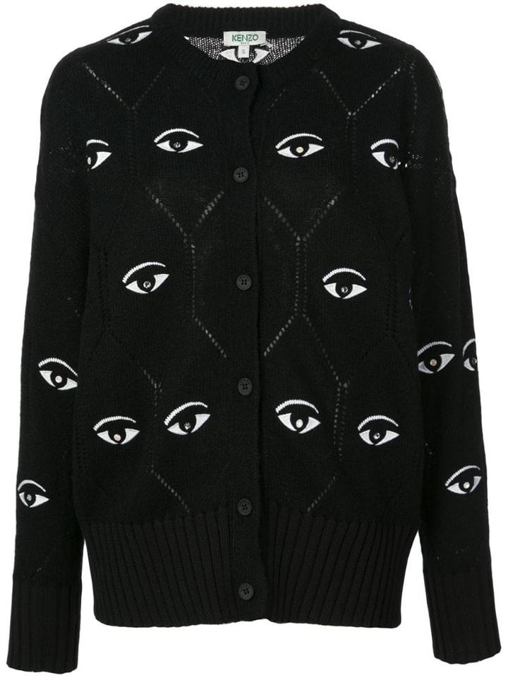 Kenzo Eye Motif Cardigan - Black