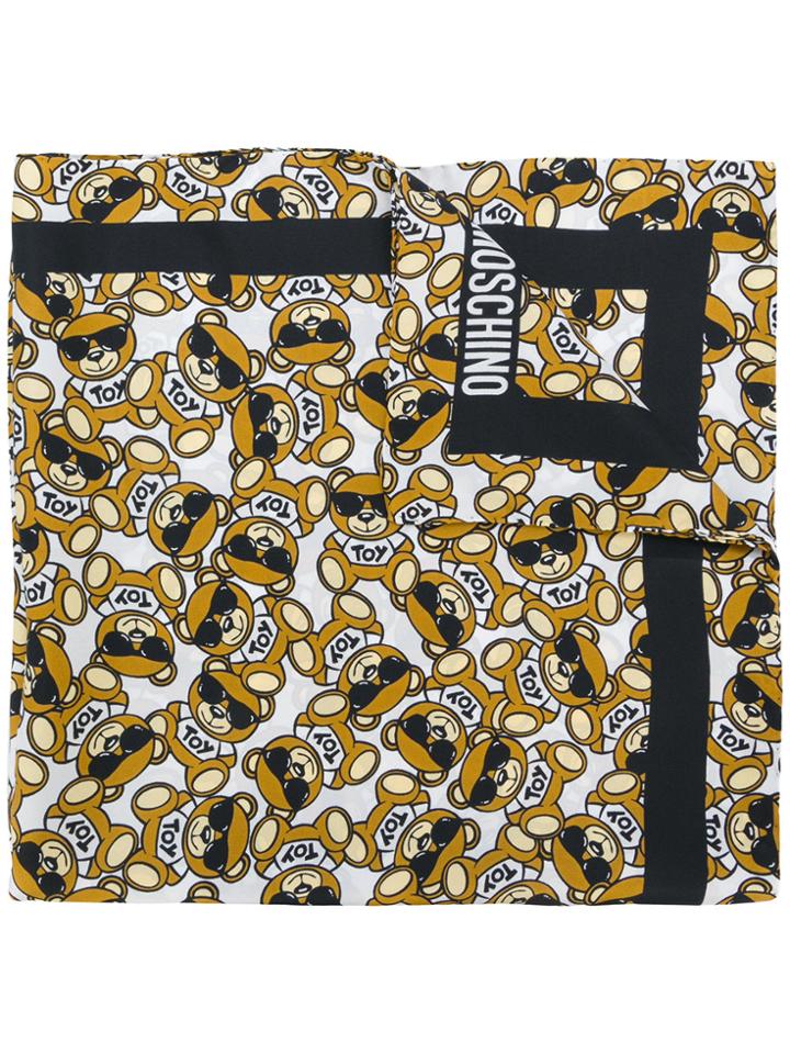 Moschino Teddy Bear Motif Scarf - Multicolour