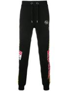 Philipp Plein Caution Warning Track Pants - Black