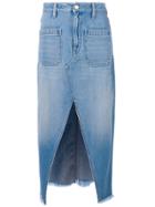 The Seafarer Denim Midi Skirt - Blue