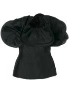 Osman Rania Curly Hem Top - Black