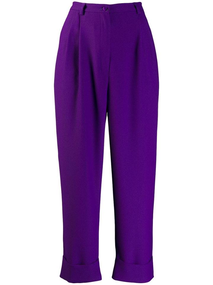Hebe Studio High Waisted Trousers - Purple