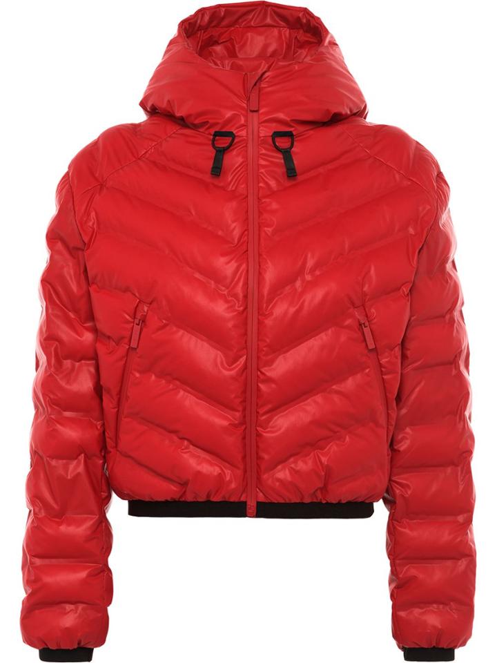 Prada Hooded Puffer Jacket - Red