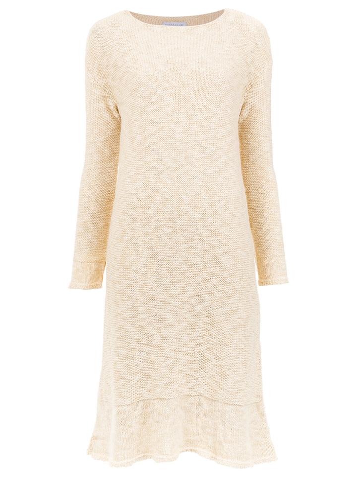 Mara Mac Long Sleeved Knit Dress - Nude & Neutrals