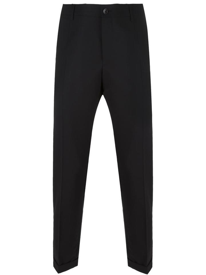 Dolce & Gabbana Tailored Trousers, Men's, Size: 46, Blue, Virgin Wool/spandex/elastane/viscose