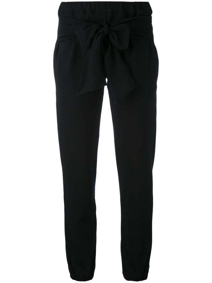 Eleventy - Bow Tie Trousers - Women - Cotton/spandex/elastane - Xs, Black, Cotton/spandex/elastane
